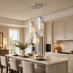 Luxury Frame Rectangular Crystal Linear Pendant Light