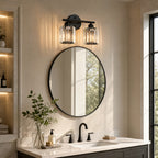 Modern Linear Fluted Crystal Bathroom Vanity Light