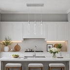 Modern Cylinder Bubble Linear Hanging Crystal LED Pendant Light