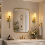 Candle-Shaped Alabaster Wall Sconce for Modern Interiors