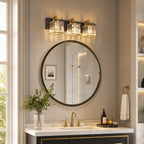 Modern Minimalist Vertical Rectangular Crystal Vanity Light