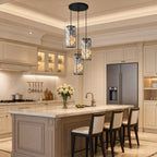 Luxury Frame Rectangular Crystal Linear Pendant Light