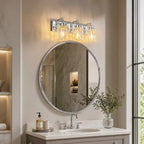Contemporary Luxury Cylinder Fluted Glass Vanity Light