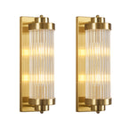 Modern Vertical Fluted Crystal LED Wall Sconce