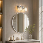 Modern Minimalist Vertical Rectangular Crystal Vanity Light