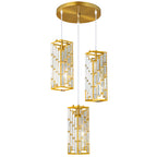 Luxury Frame Rectangular Crystal Linear Pendant Light