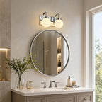 Modern Opal Globe Milky Glass Bathroom Vanity Light