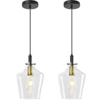 Contemporary Farmhouse Bottle Glass Hanging Pendant Light