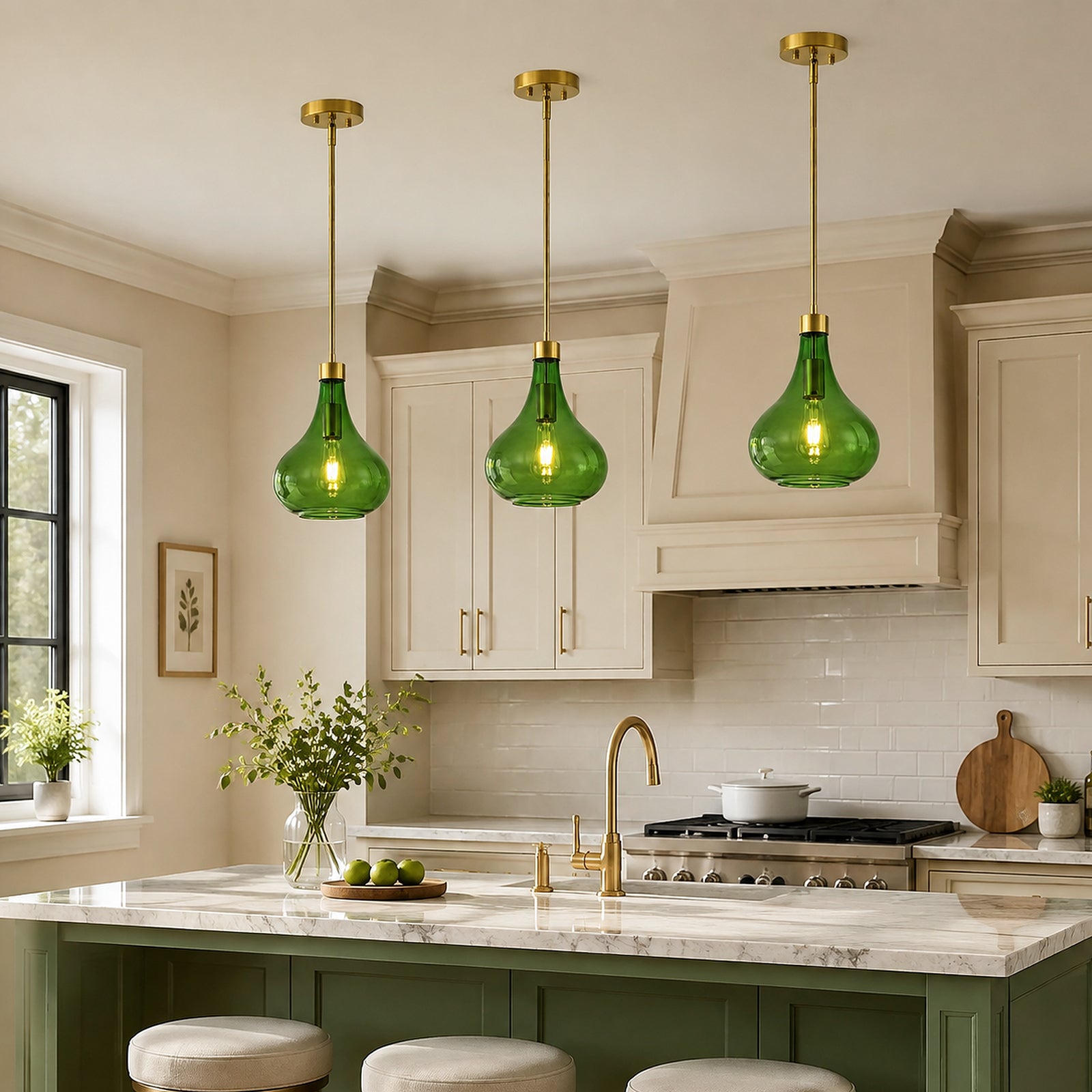 Modern Teardrop Shaped Glass Hanging Single Pendant Light