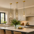 Contemporary Farmhouse Bottle Glass Hanging Pendant Light