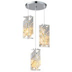 Luxury Frame Rectangular Crystal Linear Pendant Light