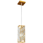 Luxury Frame Rectangular Crystal Linear Pendant Light