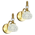 Vintage Embossed Textured Glass Curved Metal Arm Bathroom Vanity Light