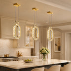 Modern Luxury LED Crystal Geometric Pendant Light