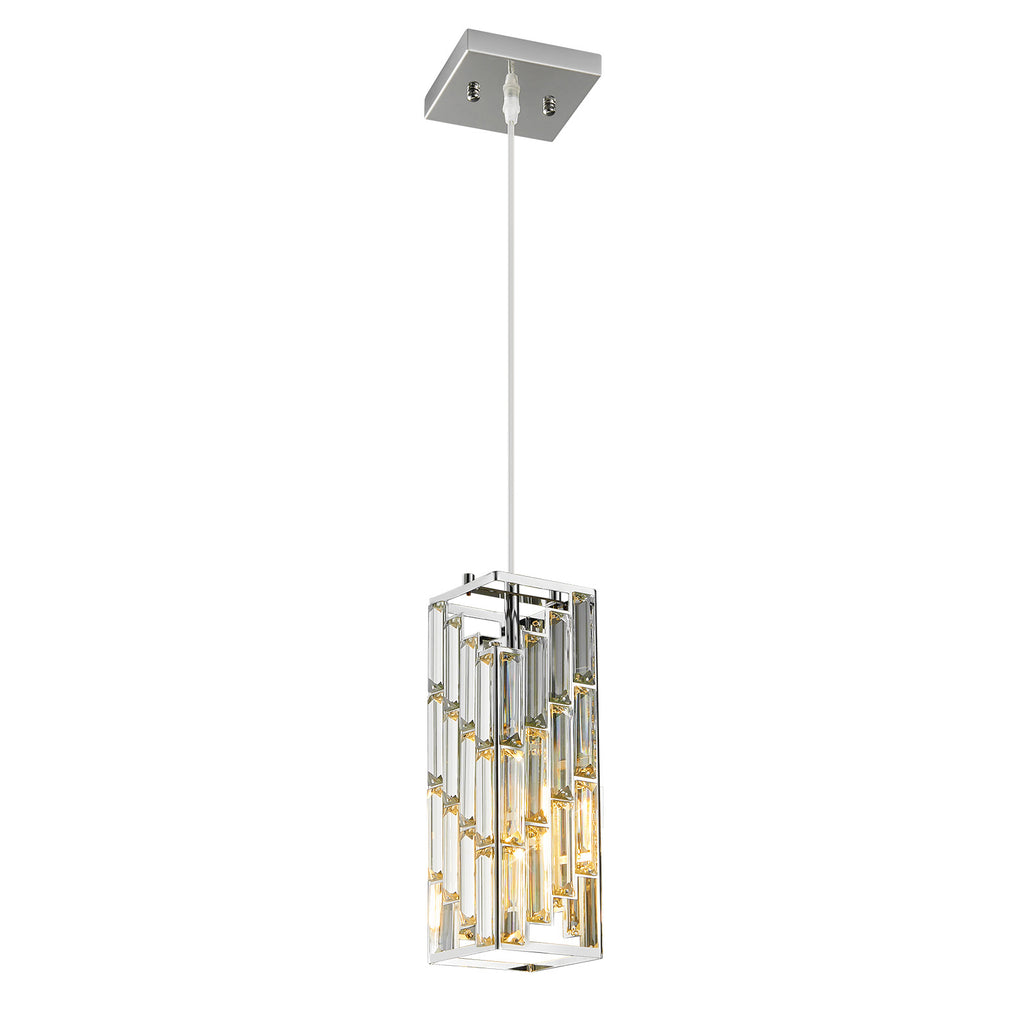 Luxury Frame Rectangular Crystal Linear Pendant Light