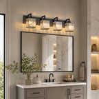 Modern Minimalist Vertical Rectangular Crystal Vanity Light