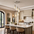 Luxury Frame Rectangular Crystal Linear Pendant Light