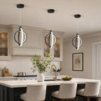 Modern LED Dimmable Height Round Ring Pendant Light