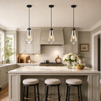 Raindrop Clear Solid Glass Adjustable Suspension Cord Pendant Light