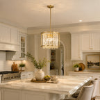 Modern Farmhouse Style Geometric Crystal Chandelier