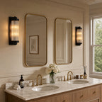 Modern Vertical Fluted Crystal LED Wall Sconce