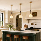 Retro Nordic Striped Ceramic Pendant Light Series
