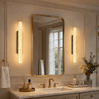 Slim Cylinder Natural Stone Alabaster LED Wall Light for Hallways