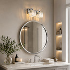 Modern Minimalist Vertical Rectangular Crystal Vanity Light