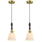 Farmhouse Vintage Textured Glass Hanging Pendant Light