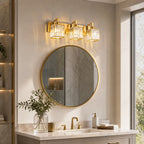 Modern Minimalist Vertical Rectangular Crystal Vanity Light
