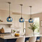 Adjustable Cord Single Hanging Modern Globe Glass Pendant Light