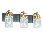 Contemporary Luxury Cylinder Fluted Crystal Glass Bathroom Vanity Light