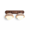 Wabi Sabi Dome Travertine Vanity Wall Sconce
