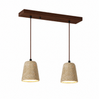 Wabi Sabi Bell-shaped Travertine Pendant Light