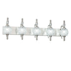 Classic Vintage Round Textured Glass Bathroom Vanity Light