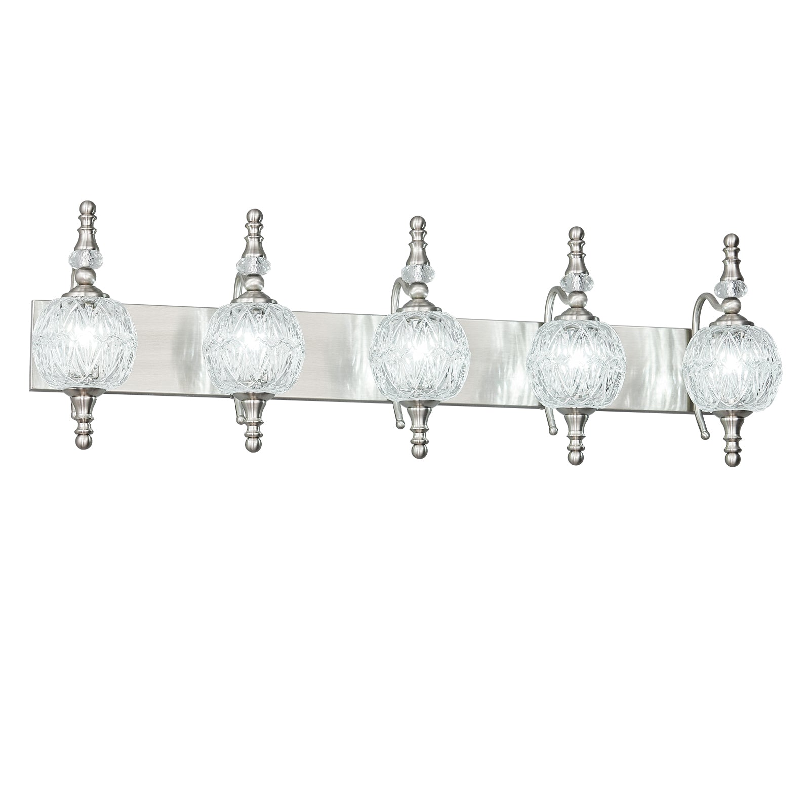Classic Vintage Round Textured Glass Bathroom Vanity Light