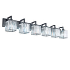 Modern Minimalist Vertical Rectangular Crystal Bathroom Vanity Light