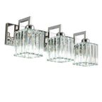 Modern Minimalist Vertical Rectangular Crystal Bathroom Vanity Light