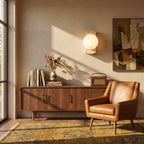Wabi Sabi Sphere Travertine Wall Sconce