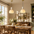 Minimalist Dome Alabaster Hanging Lamp for Kitchen Islands
