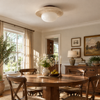 Modern Disc Travertine Flush Mount Ceiling Light