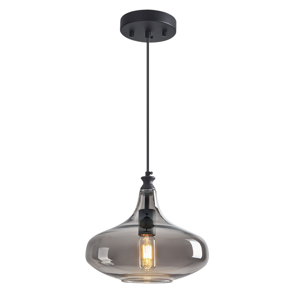 Contemporary Industrial Glass Pendant Light in Multiple Shapes