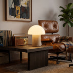 Wabi Sabi Mushroom Travertine Table Lamp