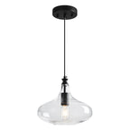 Contemporary Industrial Glass Pendant Light in Multiple Shapes
