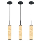 Natural Alabaster Marble Long Tube LED Pendant Light