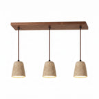 Wabi Sabi Bell-shaped Travertine Pendant Light