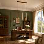Modern Long Cylinder Travertine Wood Pendant Light