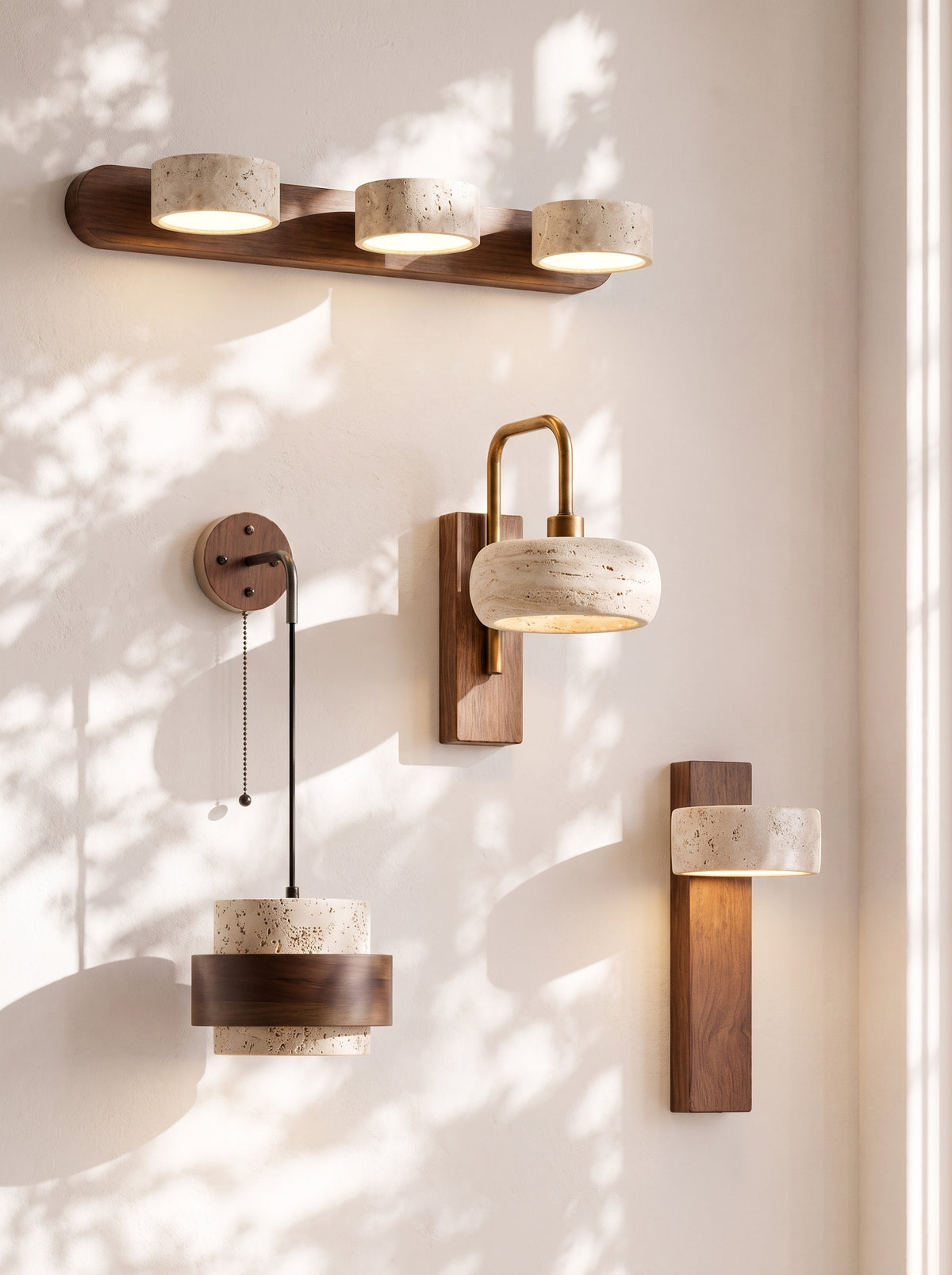 Travertine Wall Lights