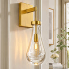 Modern Luxury Swing Arm Raindrop Glass Wall Sconces
