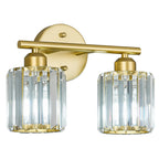 Modern Linear Fluted Crystal Bathroom Vanity Light